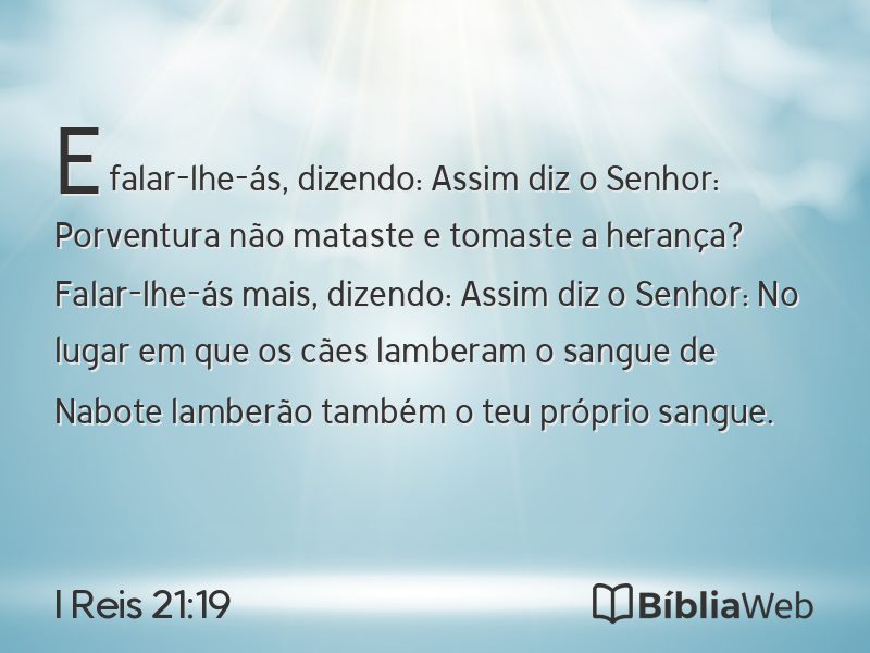 I Reis 21:19 em imagem para compartilhar