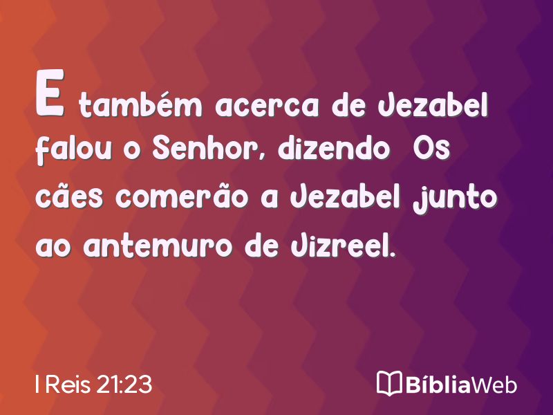 I Reis 21:23 em imagem para compartilhar
