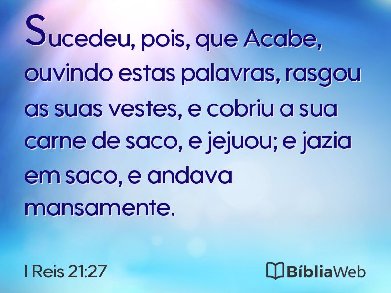 I Reis 21:27 em imagem para compartilhar