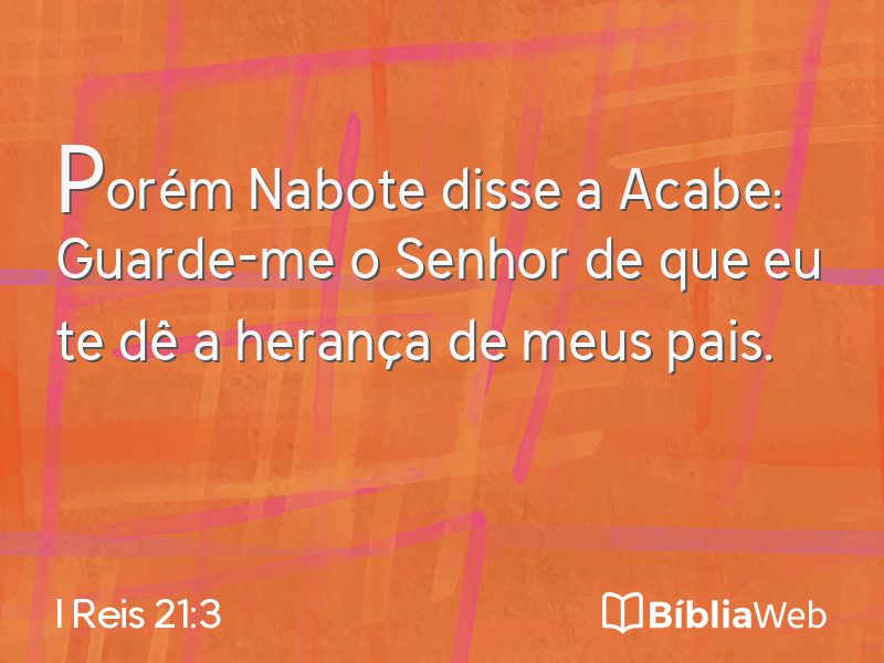 I Reis 21:3 em imagem para compartilhar