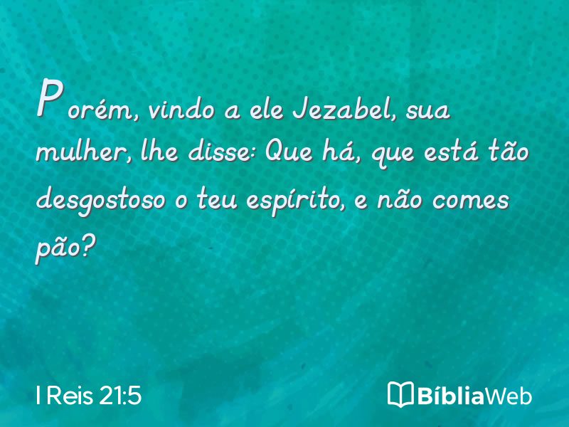 I Reis 21:5 em imagem para compartilhar