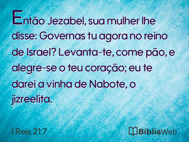 I Reis 21:7 em imagem para compartilhar