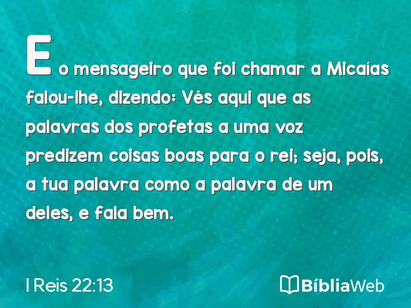 I Reis 22:13 em imagem para compartilhar