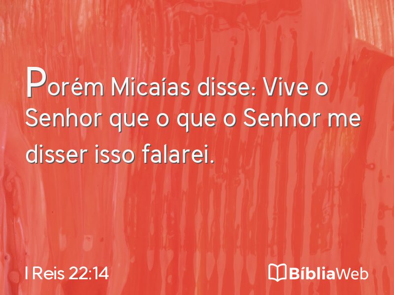I Reis 22:14 em imagem para compartilhar