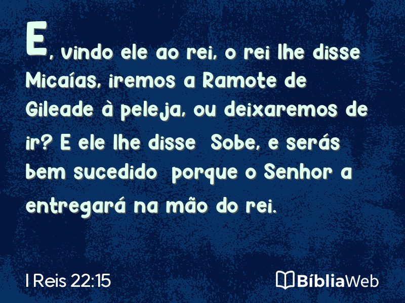I Reis 22:15 em imagem para compartilhar