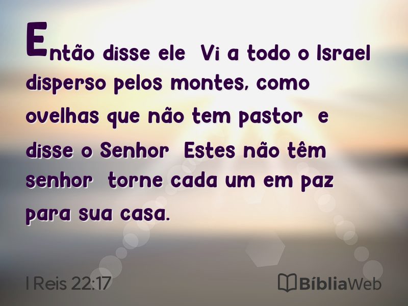 I Reis 22:17 em imagem para compartilhar