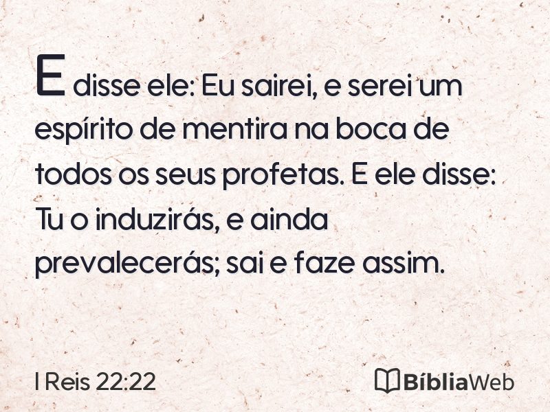I Reis 22:22 em imagem para compartilhar