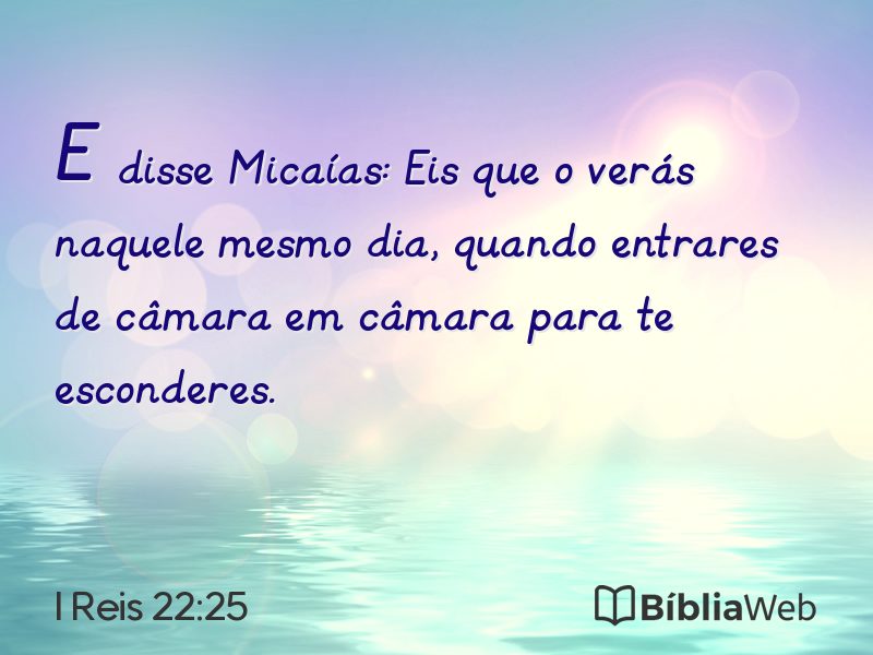 I Reis 22:25 em imagem para compartilhar
