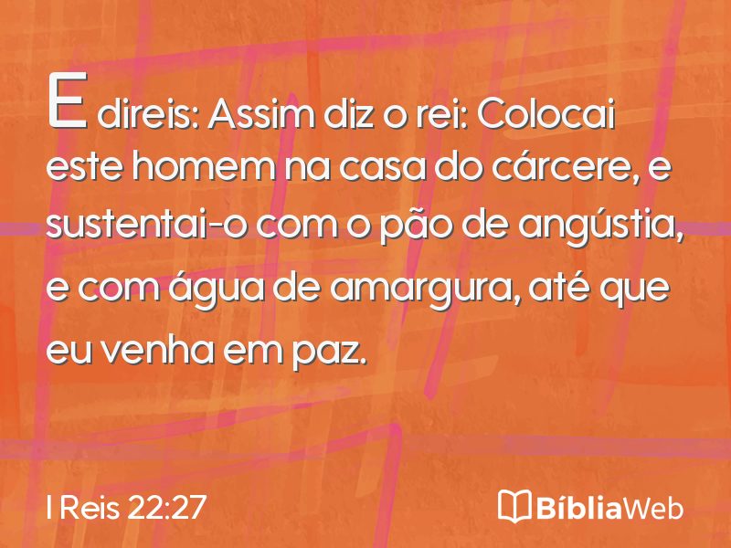 I Reis 22:27 em imagem para compartilhar