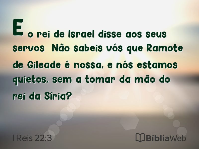I Reis 22:3 em imagem para compartilhar