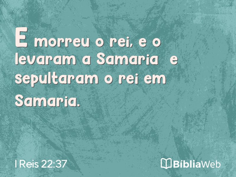 I Reis 22:37 em imagem para compartilhar