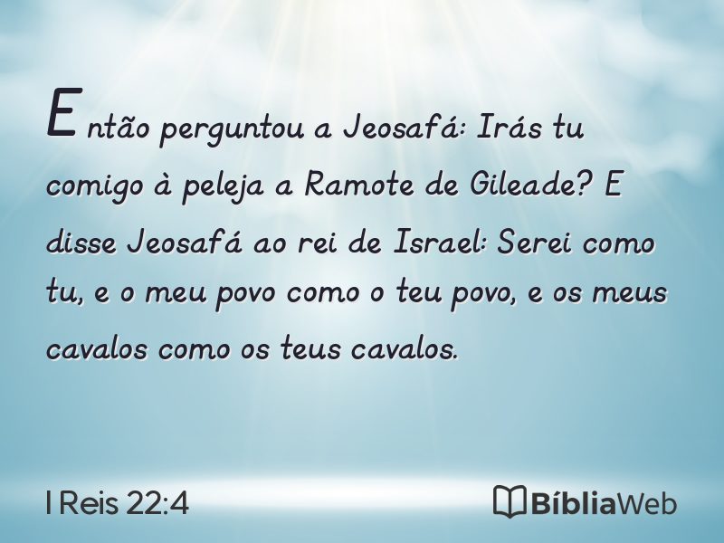 I Reis 22:4 em imagem para compartilhar