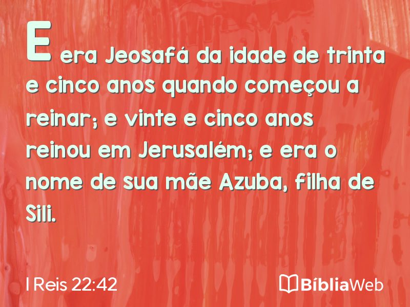 I Reis 22:42 em imagem para compartilhar