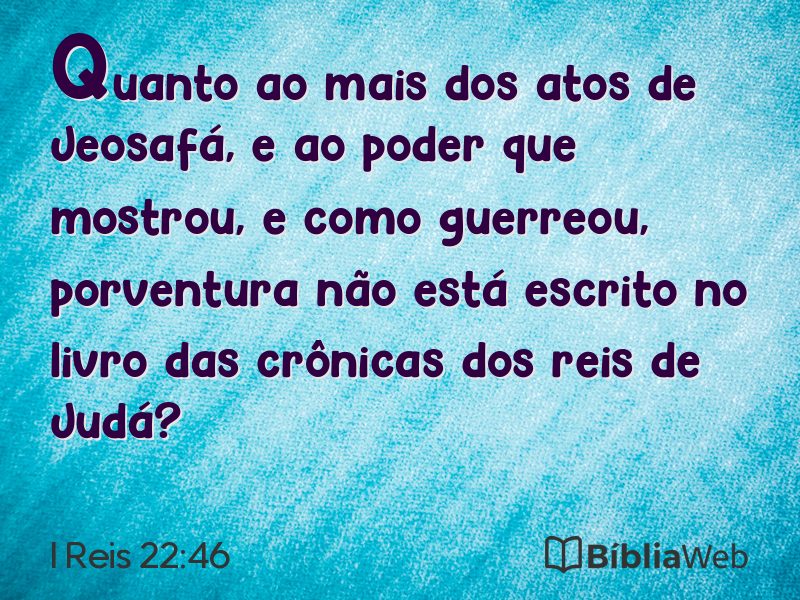I Reis 22:46 em imagem para compartilhar