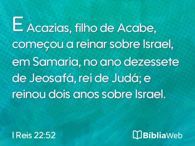 I Reis 22:52 em imagem para compartilhar