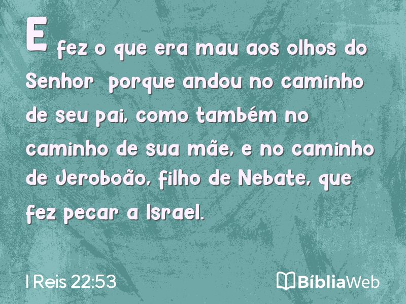 I Reis 22:53 em imagem para compartilhar