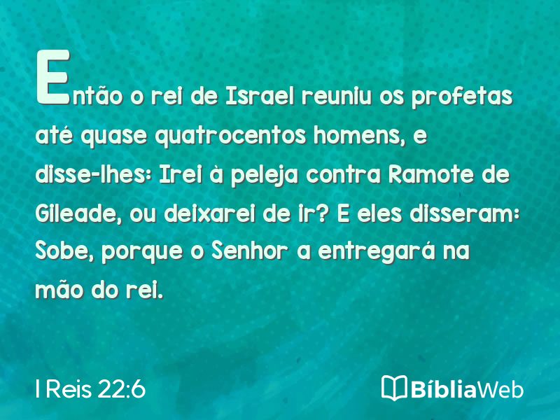 I Reis 22:6 em imagem para compartilhar
