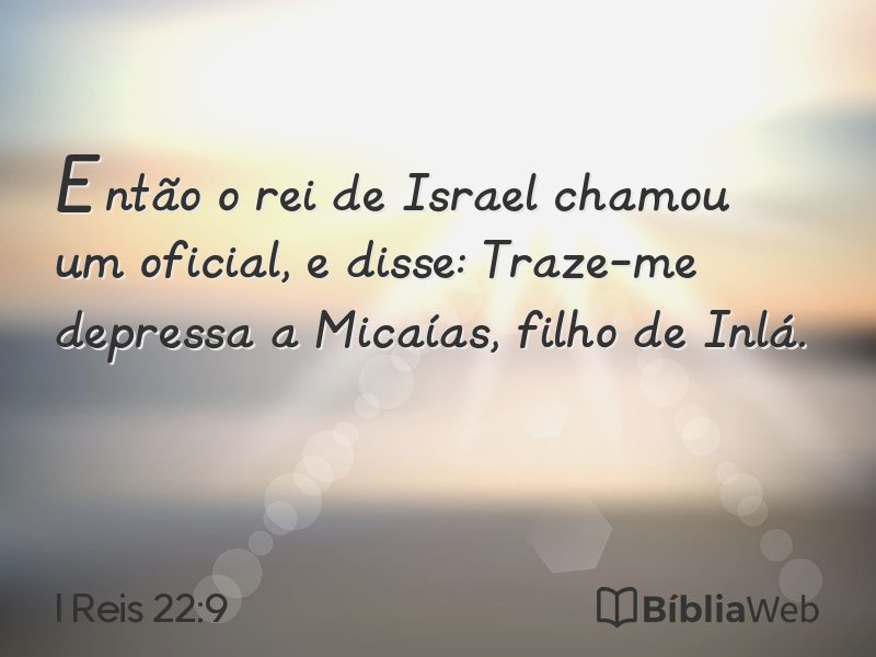I Reis 22:9 em imagem para compartilhar
