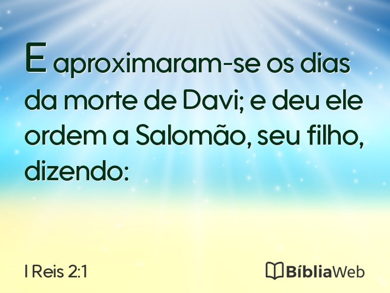I Reis 2:1 em imagem para compartilhar