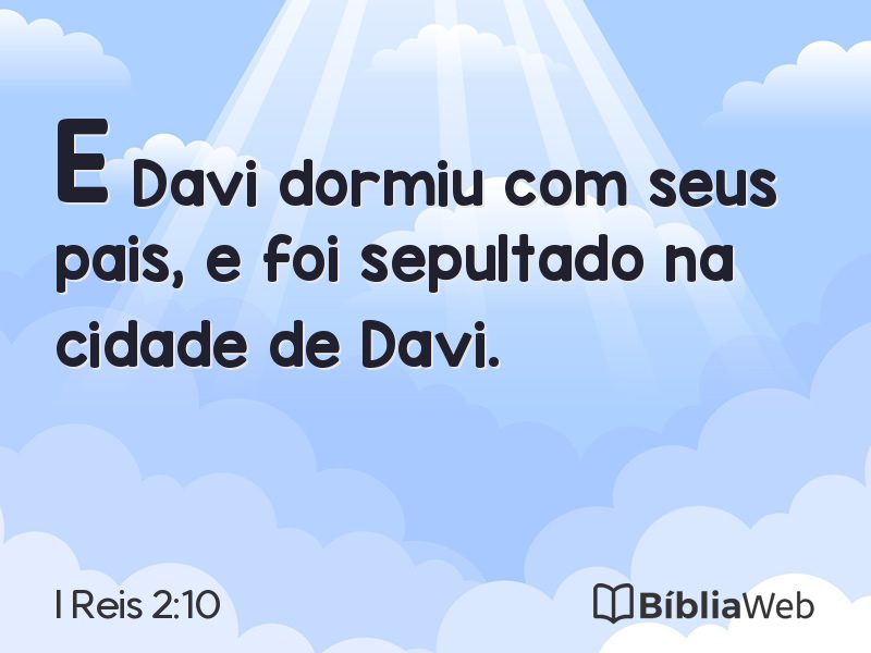 I Reis 2:10 em imagem para compartilhar