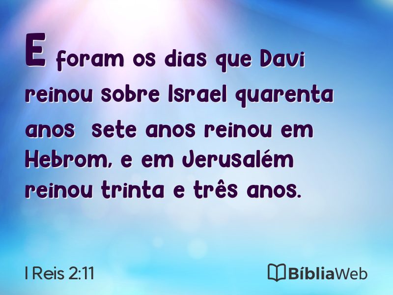 I Reis 2:11 em imagem para compartilhar