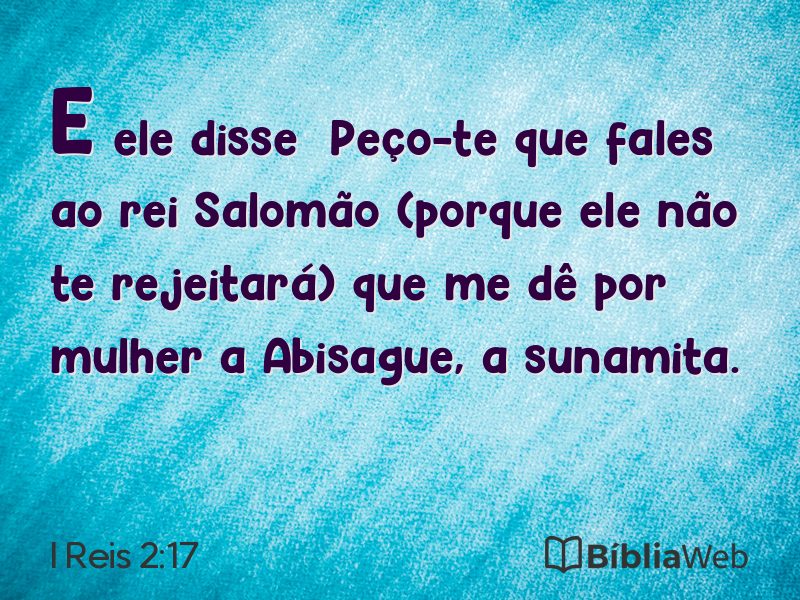 I Reis 2:17 em imagem para compartilhar