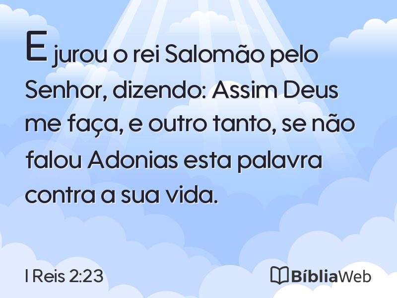 I Reis 2:23 em imagem para compartilhar