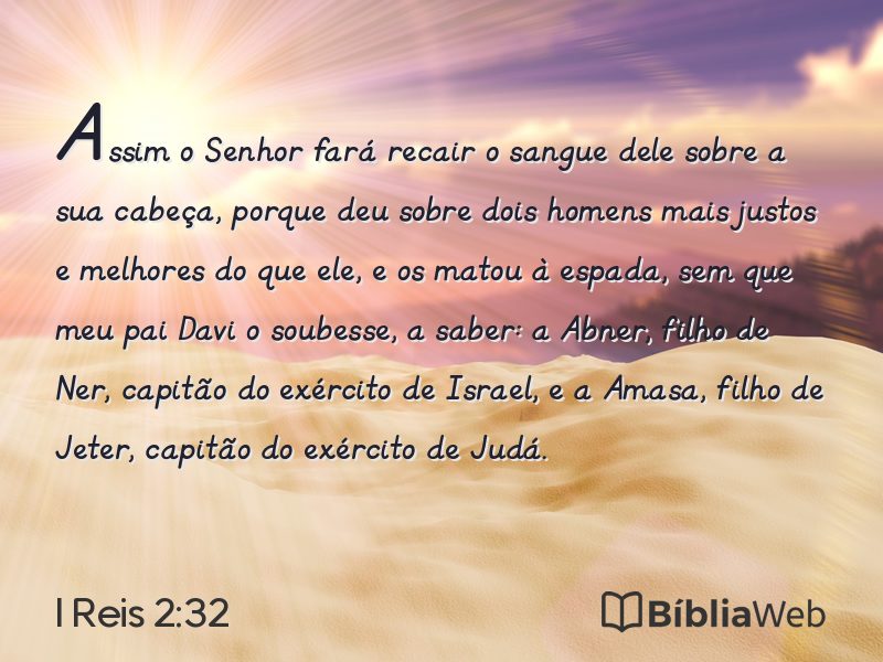 I Reis 2:32 em imagem para compartilhar
