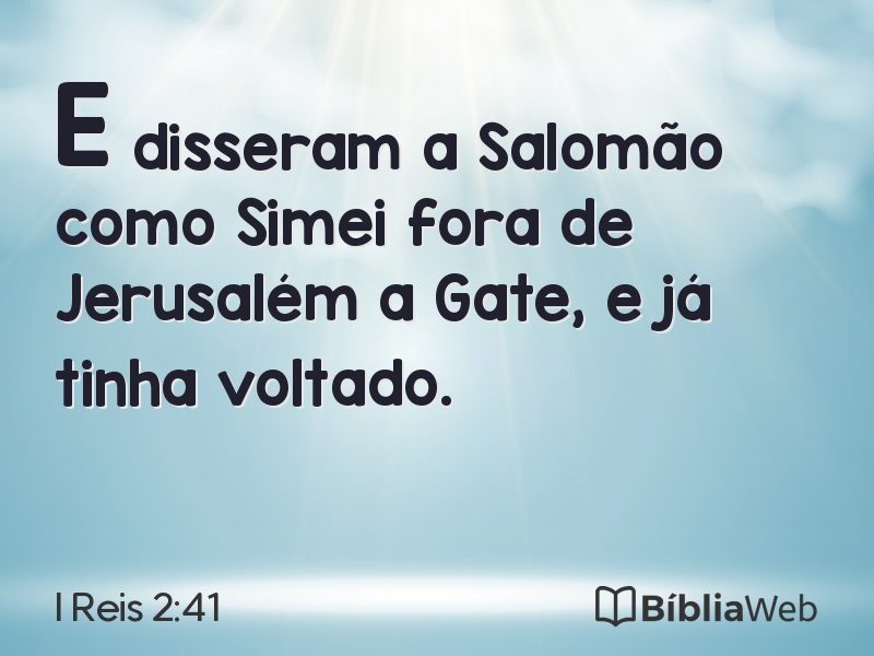 I Reis 2:41 em imagem para compartilhar