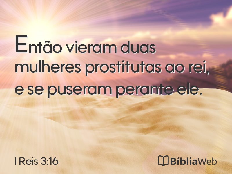 I Reis 3:16 em imagem para compartilhar