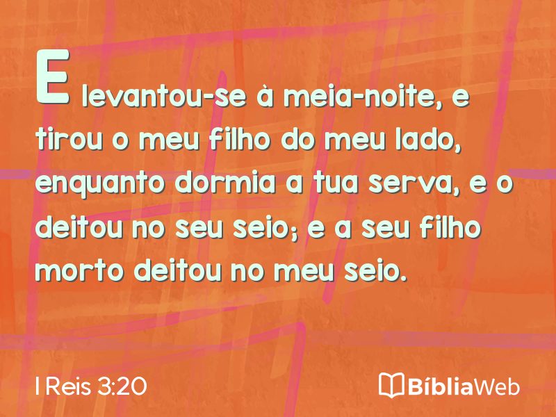 I Reis 3:20 em imagem para compartilhar