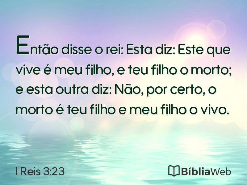 I Reis 3:23 em imagem para compartilhar