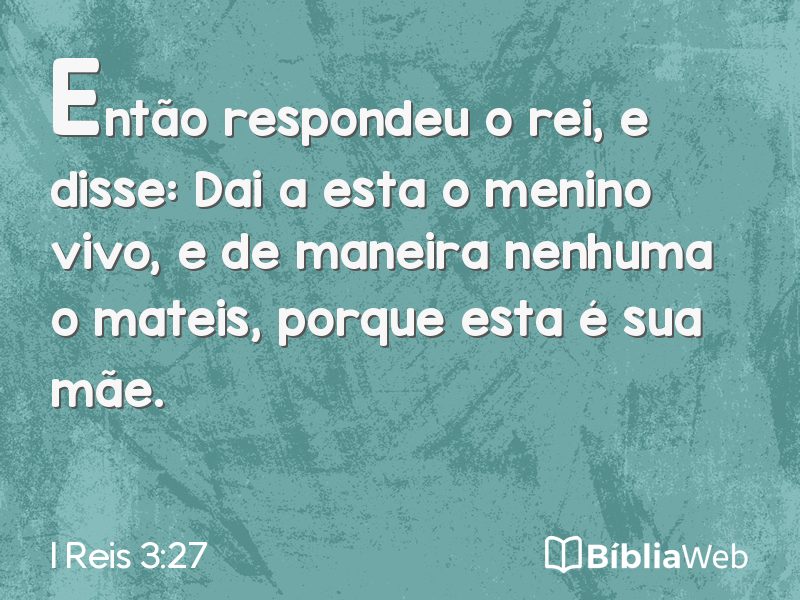 I Reis 3:27 em imagem para compartilhar