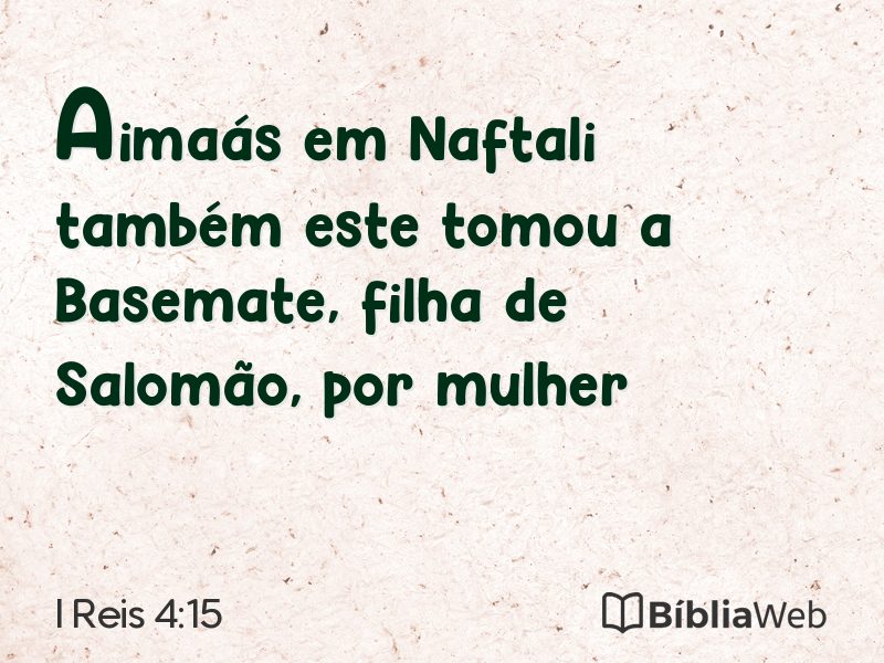 I Reis 4:15 em imagem para compartilhar