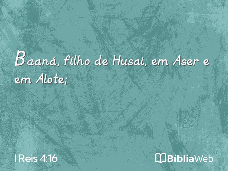I Reis 4:16 em imagem para compartilhar