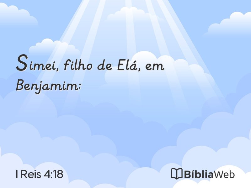 I Reis 4:18 em imagem para compartilhar