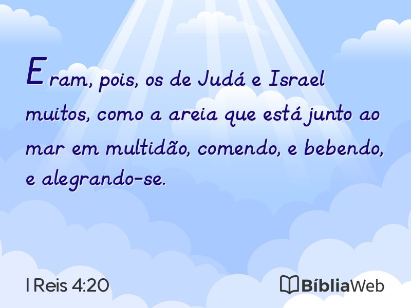 I Reis 4:20 em imagem para compartilhar