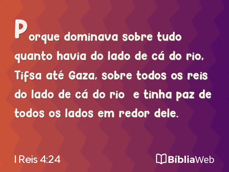 I Reis 4:24 em imagem para compartilhar