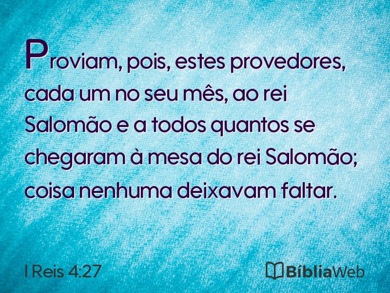 I Reis 4:27 em imagem para compartilhar