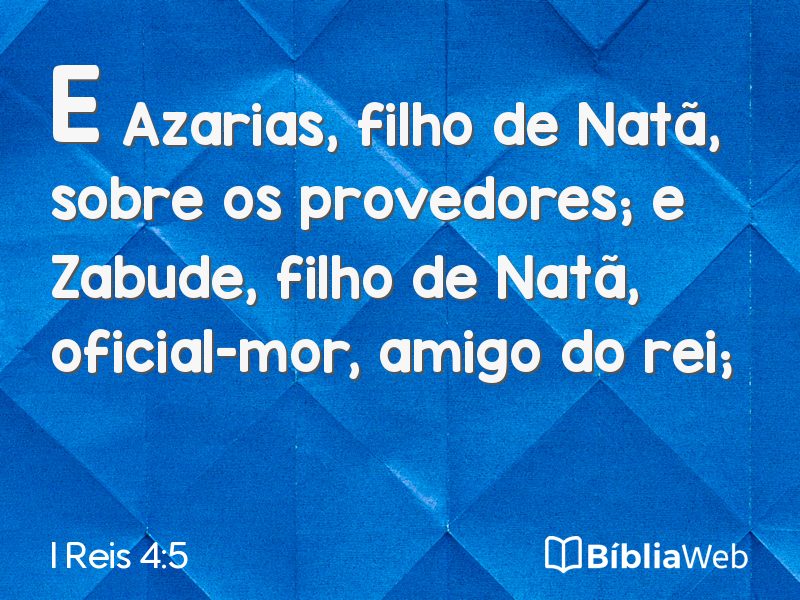 I Reis 4:5 em imagem para compartilhar