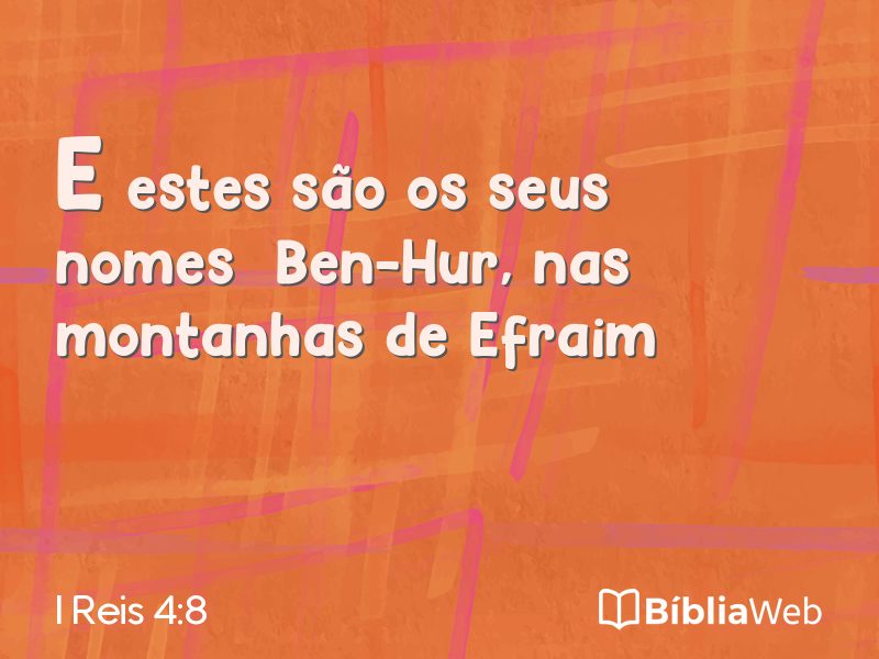 I Reis 4:8 em imagem para compartilhar