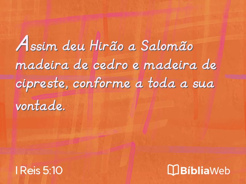 I Reis 5:10 em imagem para compartilhar