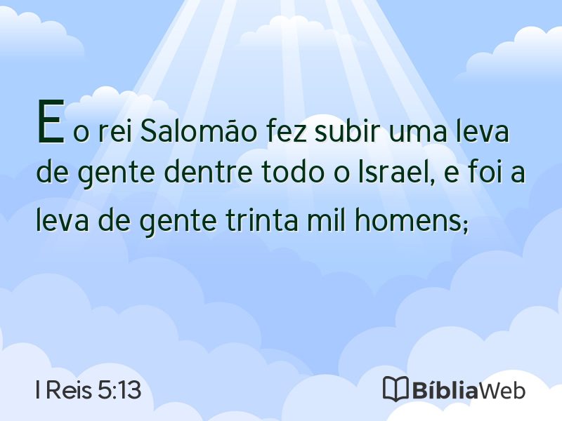 I Reis 5:13 em imagem para compartilhar