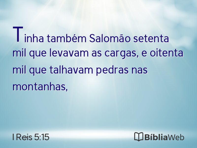 I Reis 5:15 em imagem para compartilhar