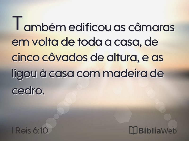 I Reis 6:10 em imagem para compartilhar