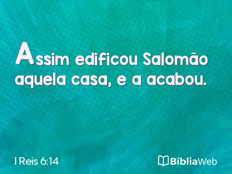 I Reis 6:14 em imagem para compartilhar