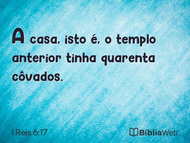 I Reis 6:17 em imagem para compartilhar
