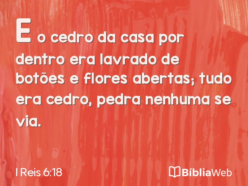 I Reis 6:18 em imagem para compartilhar
