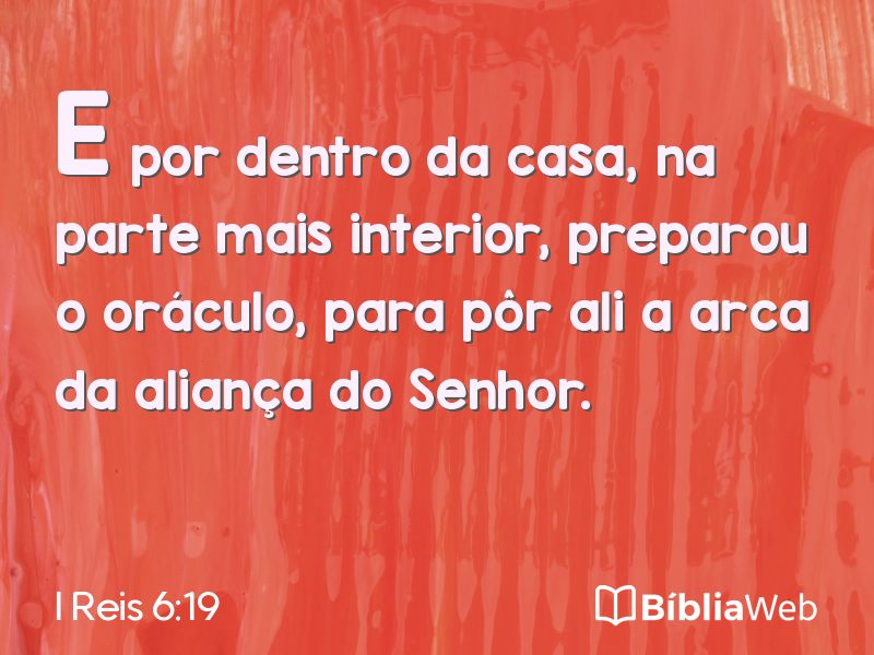 I Reis 6:19 em imagem para compartilhar