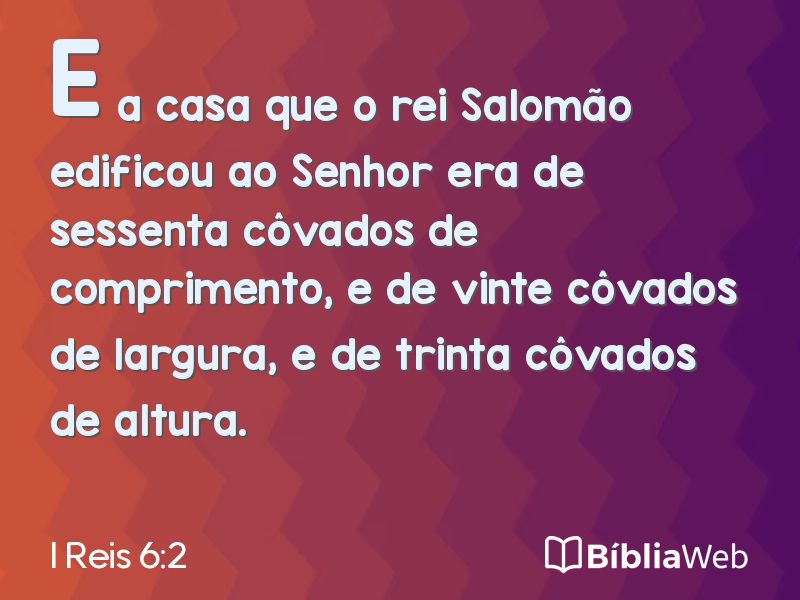 I Reis 6:2 em imagem para compartilhar